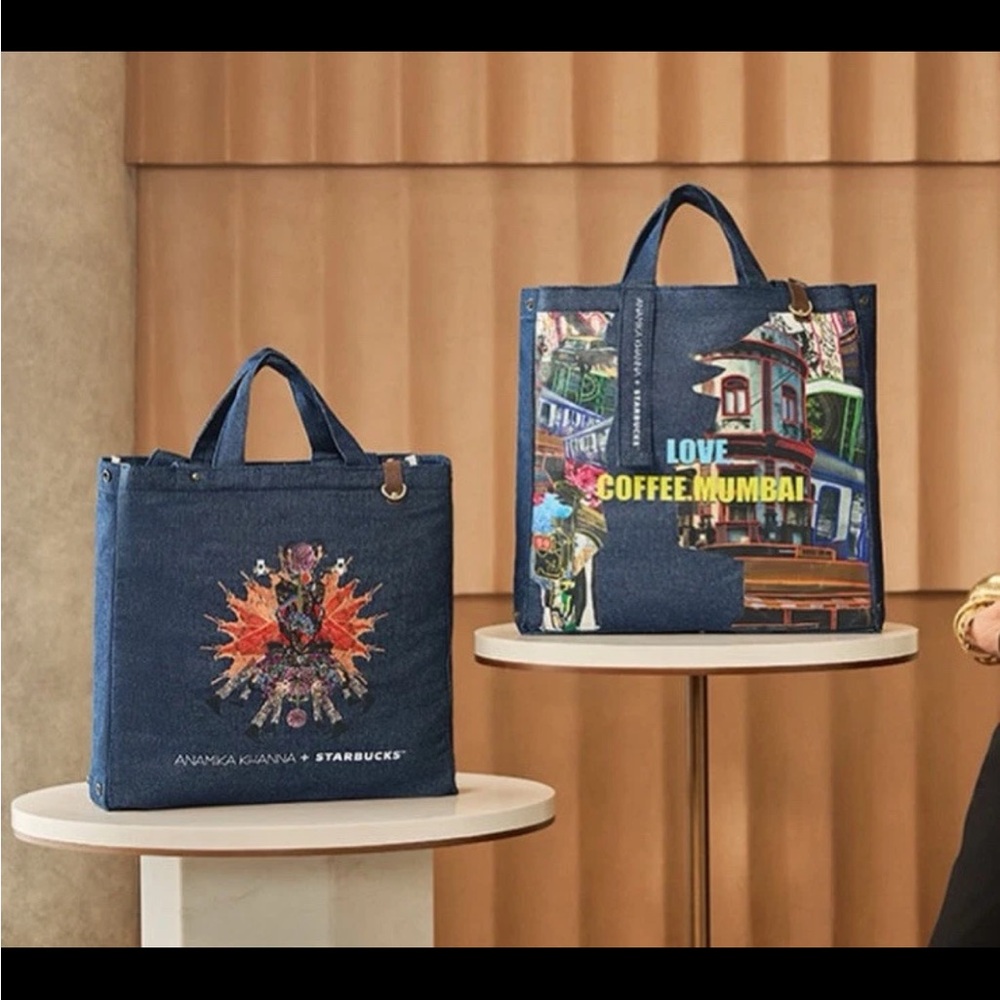 NEW Anamika Khanna  x Starbucks Large Tote Bag Love. Coffee. Mumbai.